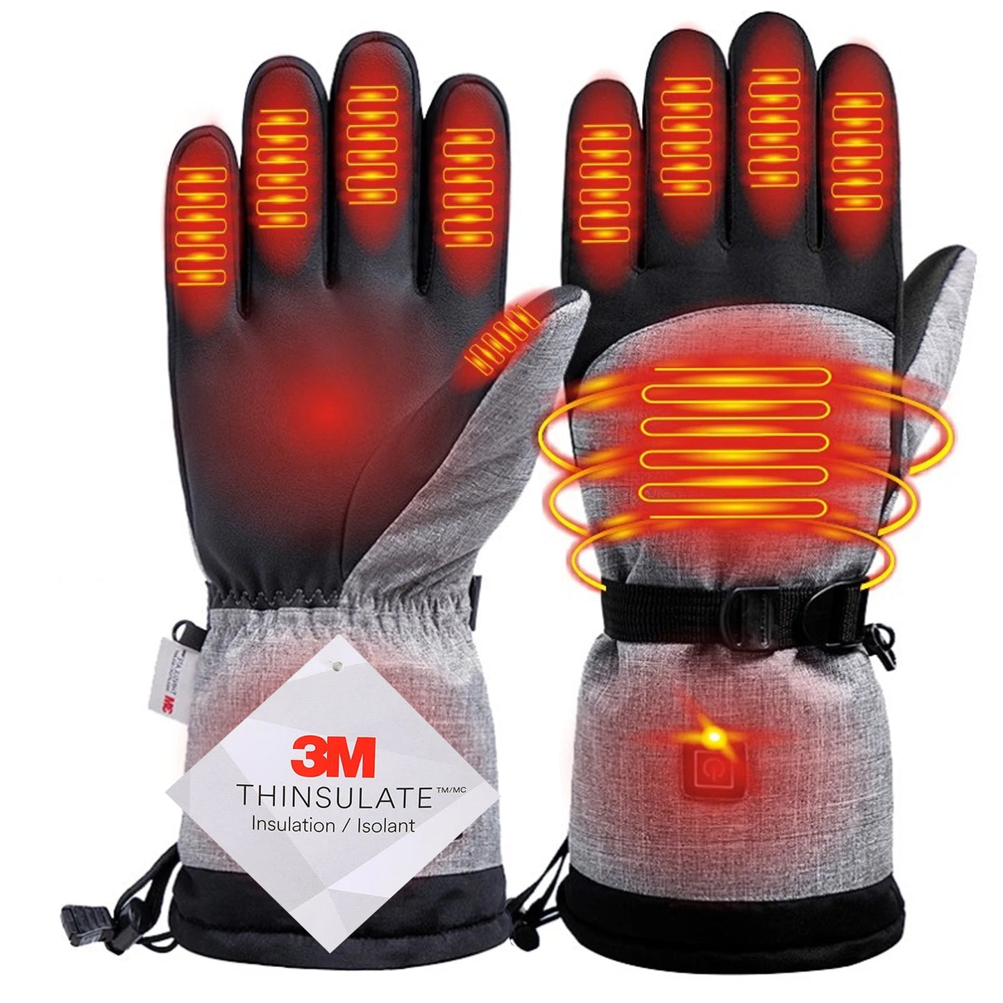 Gants d'hiver 3M Coton Chauffant Gants Electriques Thermiques Imperméables Snowboard Cyclisme Moto Ski Outdoor