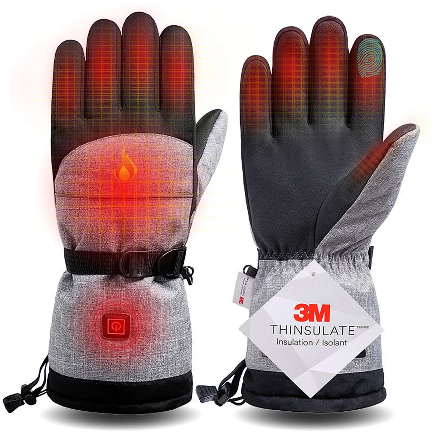 Gants d'hiver 3M Coton Chauffant Gants Electriques Thermiques Imperméables Snowboard Cyclisme Moto Ski Outdoor